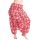 Bavlněné harémové kalhoty aladinky červené kal1450