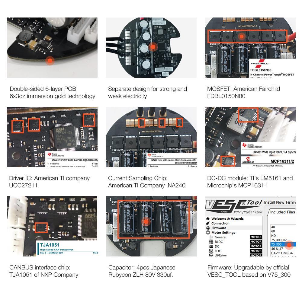 Regulátor VESC BLDC MTVESC7.5R 50A ESC