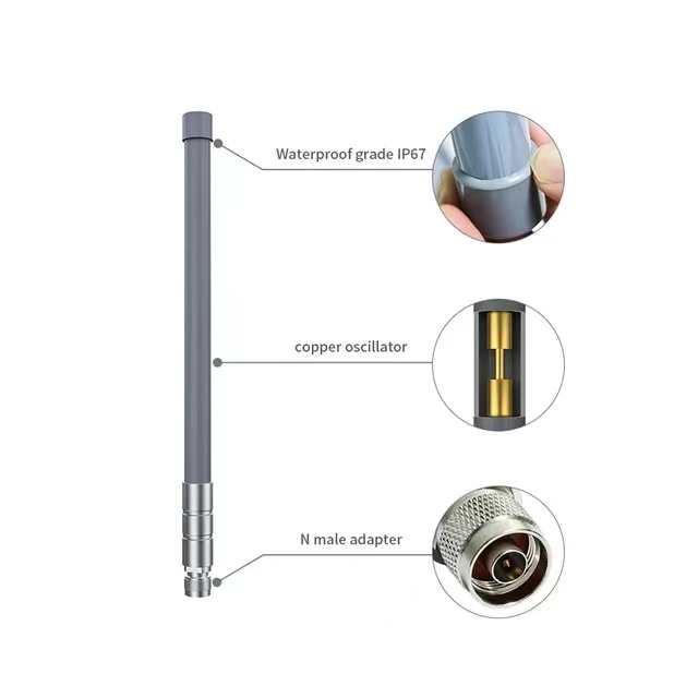 Externí sklolaminátová LoRa Helium anténa