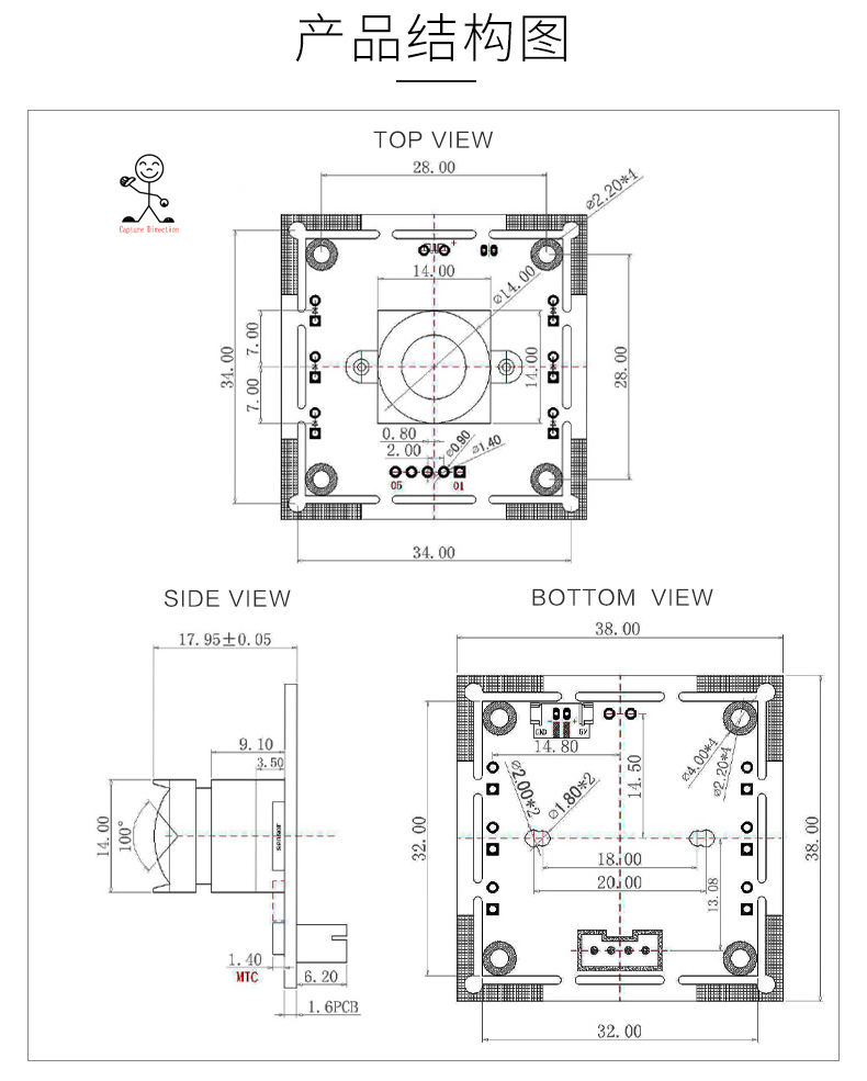 AR0230 2MP USB Kamera (A) modul