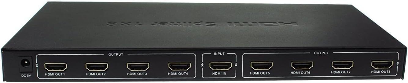 HDMI rozbočovač 1-8 portů, kovový, bez napájecího adaptéru HDMI rozbočovač 1-8 portů, kovový, bez napájecího adaptéru