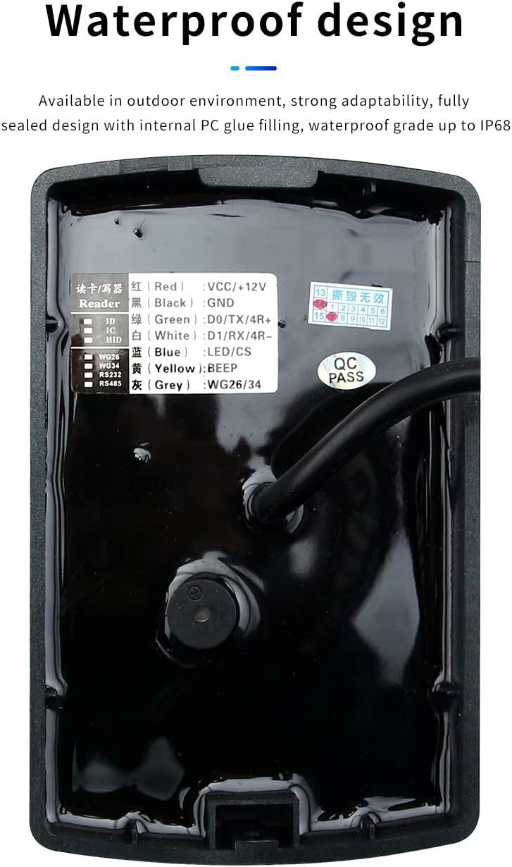 KA107 čtečka RFID karet, nástěnná, IP68