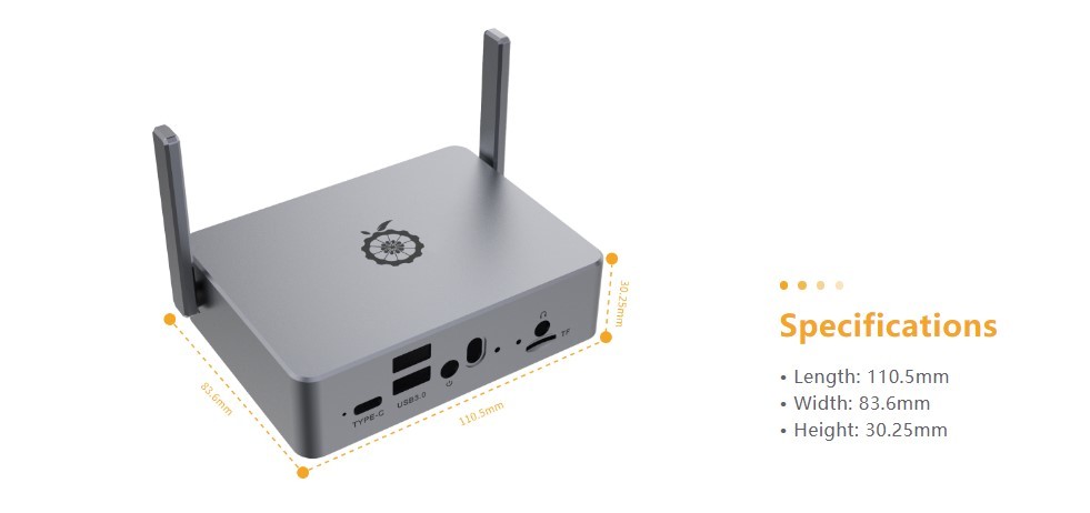Kryt pro vývojovou desku  Orange Pi 5 Plus