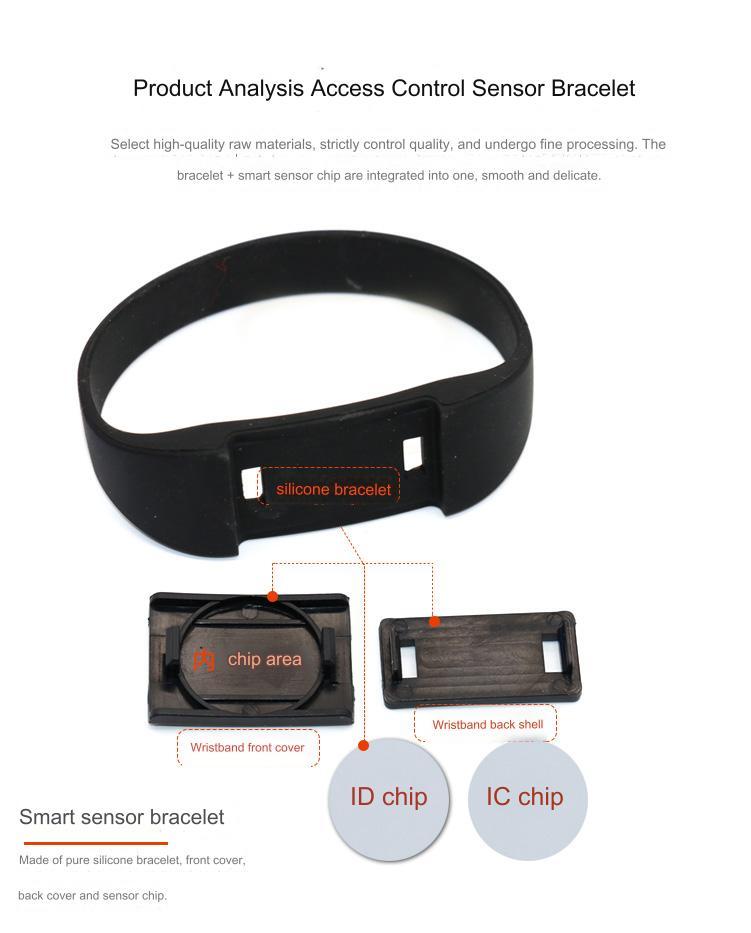 CX02155 T5577 125kHz RFID Silikonový Náramek
