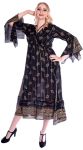 Lehké prodyšné letní šaty z Indie černé L-XL sty1016