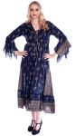 Lehké prodyšné letní šaty z Indie modré L-XL sty1018