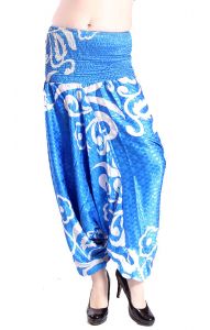 Harémové kalhoty aladinky blankytně modré kal1128