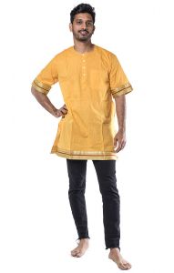 Bavlněná košile - kurti z jižní Indie vanilková ku400