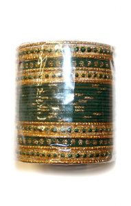 Sada náramků bangles XL mechově zelená ba173