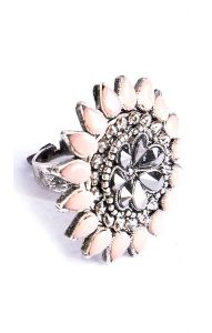 Královský prsten stříbrno-meruňkový pr038