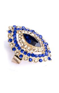 Královský prsten zlato-modrý pr051