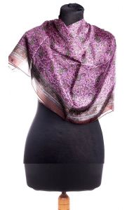 Hedvábný šátek, 100% hedvábí lila st1594