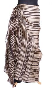 Slonovinovo-hnědý sarong-pareo sr362