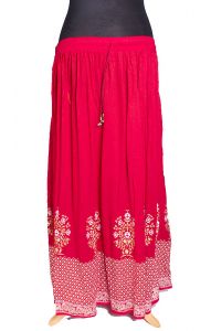 Lehká indická sukně červená suk4944