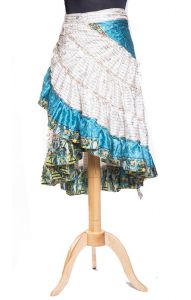 Kanýrová latino sukně bílá suk5002