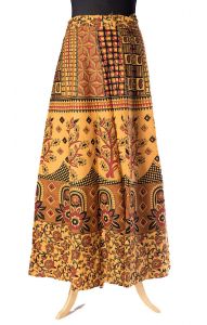 Zavinovací razítková sukně zlatá suk5092