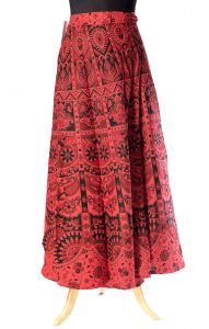 Zavinovací razítková sukně červená suk5098