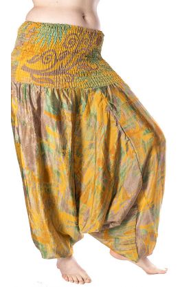 Turecké harémové kalhoty aladinky žluté kal1515