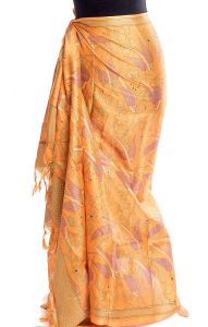 Oranžový sarong - pareo sr383