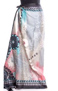 Stříbrný sarong - pareo sr396