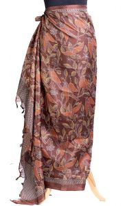 Hnědý sarong - pareo sr451