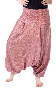 Turecké harémové kalhoty aladinky růžové kal1541