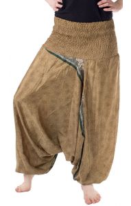 Turecké harémové kalhoty aladinky přírodní kal1543