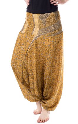 Turecké harémové kalhoty aladinky zlatavé kal1558
