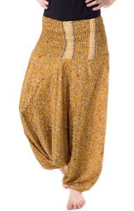 Turecké harémové kalhoty aladinky zlatavé kal1563
