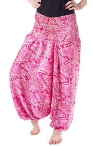 Turecké harémové kalhoty aladinky růžové kal1577