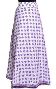 Bavlněná zavinovací sukně bílo-fialová suk5359