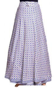 Bavlněná zavinovací sukně bílo-modrá suk5362