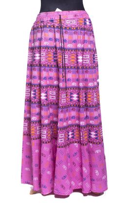 Indická bavlněná sukně růžová suk5393