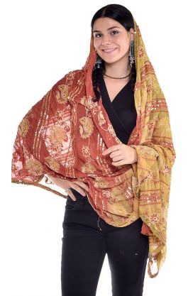 Luxusní vyšívaná bollywoodská dupatta II. jakost dh1702