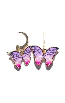 Náušnice - motýlci fialoví nau1117