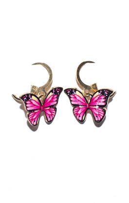 Náušnice - motýlci růžoví nau1119