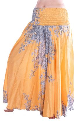 Kalhotová sukně meruňková kal1631