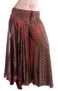 Kalhotová sukně čokoládová kal1643
