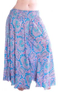Luxusní kalhotová sukně tyrkysová kal1644