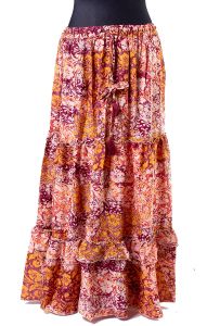 Hedvábně jemná dlouhá letní sukně suk5565