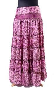 Hedvábně jemná dlouhá letní sukně suk5571