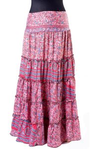 Hedvábně jemná dlouhá letní sukně suk5572
