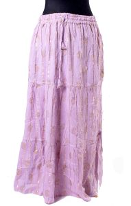 Dlouhá indická letní sukně lila suk5577