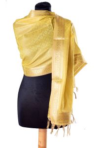 Luxusní brokátová tanchoi šálka zlatá st1884