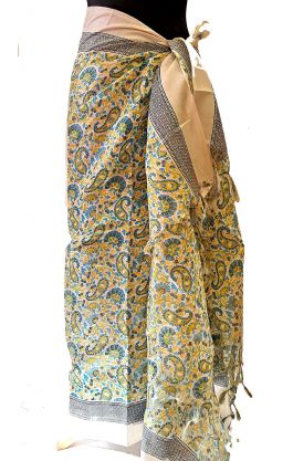 Sarong - pareo béžovo-zlatý sr566