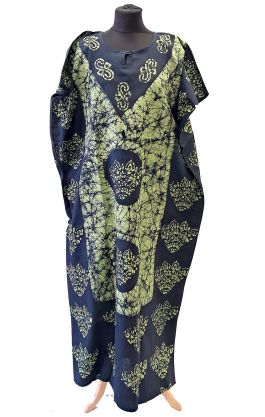 Bavlněný batikovaný kaftan XXL hráškový kaf1576