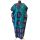 Bavlněný batikovaný kaftan XXL paví zelený kaf1586