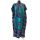 Bavlněný batikovaný kaftan XXL paví zelený kaf1587