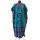 Bavlněný batikovaný kaftan XXL paví zelený kaf1588
