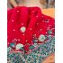 Luxusní vyšívaná hedvábná dupatta - závěs II. jakost dh1859